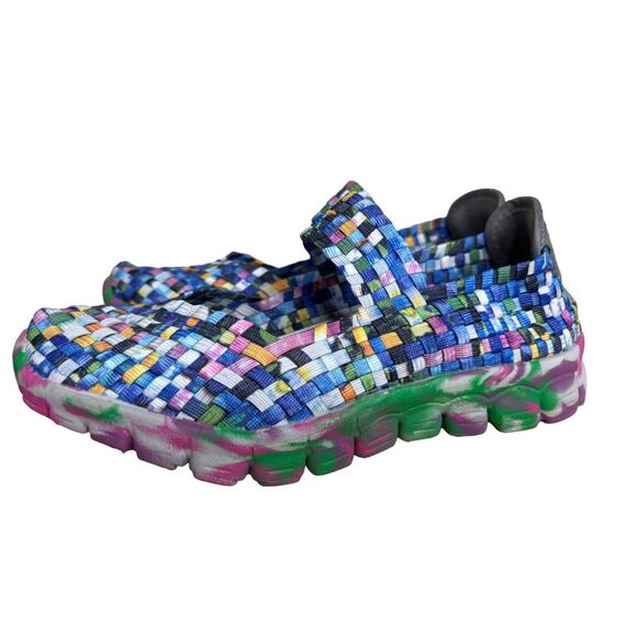 JWJ Women Mary Jane Flats Lightweight Slip on Sneaker Sandal Woven Shoes Size 7 - Picture 1 of 11